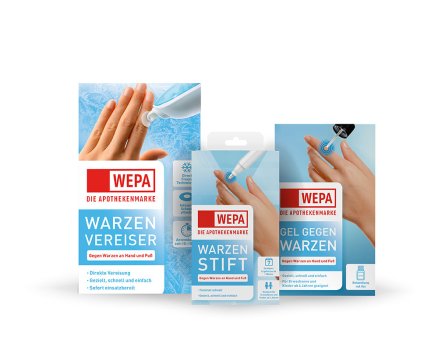 Warzenvereiser, Warzenstift und Gel gegen Warzen