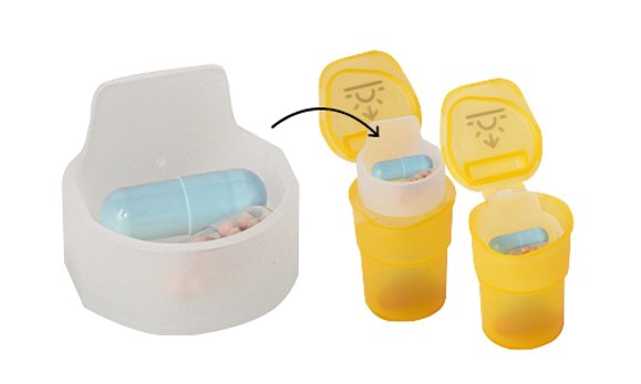 Handhabung 7x4 Bechereinsatz