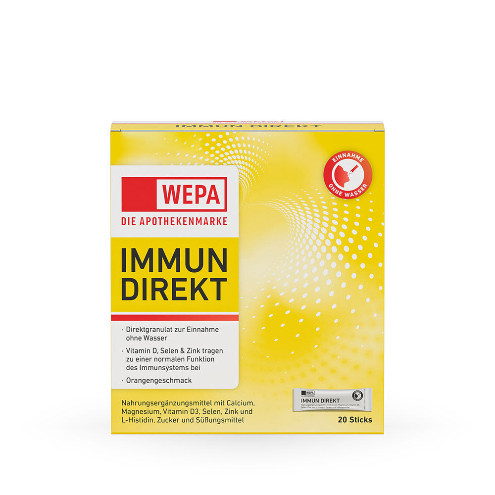 WEPA IMMUN DIREKT
20 STICKS I PZN 17935108 WEPA IMMUN DIREKT 20 STICKS I PZN 17935108