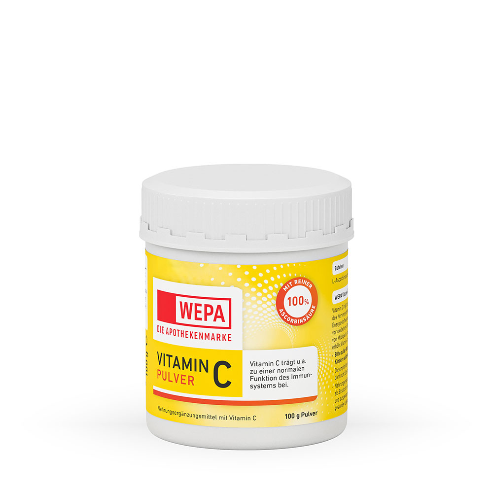 WEPA VITAMIN C Dose
100 G PULVER I PZN 17935054 WEPA VITAMIN C Dose 100 G PULVER I PZN 17935054