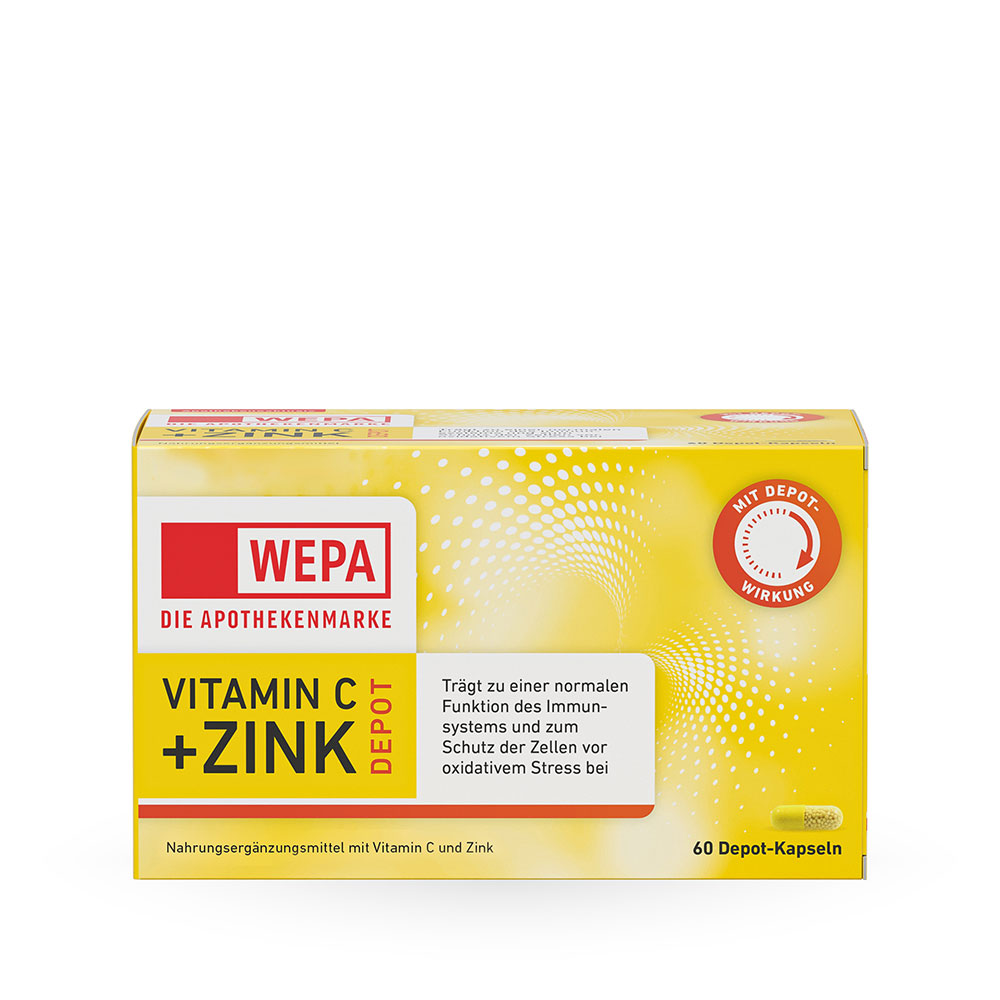 WEPA VITAMIN C+ZINK
60 DEPOT-KAPSELN I PZN 17935077 WEPA VITAMIN C+ZINK 60 DEPOT-KAPSELN I PZN 17935077