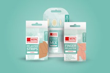 WEPA Die Apothekenmarke-Plaster Strips, Blasen Pflaster Mix, Finger Pflaster und Wund-Verband
